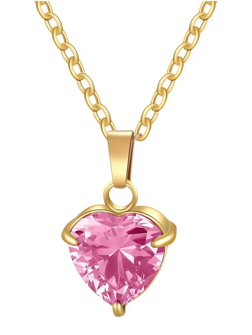 18K Gold Plated The Pink Heart Necklace